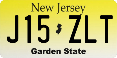 NJ license plate J15ZLT