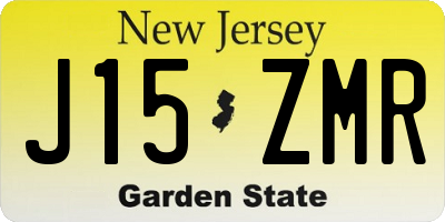 NJ license plate J15ZMR