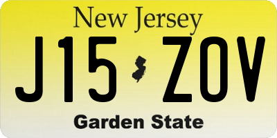 NJ license plate J15ZOV