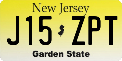 NJ license plate J15ZPT
