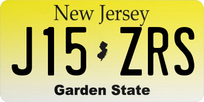 NJ license plate J15ZRS