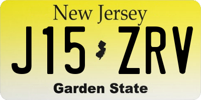 NJ license plate J15ZRV