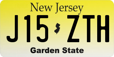 NJ license plate J15ZTH