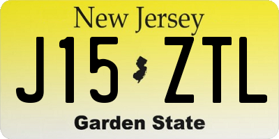 NJ license plate J15ZTL
