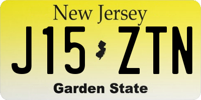 NJ license plate J15ZTN
