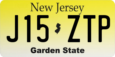 NJ license plate J15ZTP