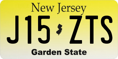 NJ license plate J15ZTS