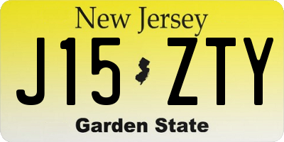 NJ license plate J15ZTY
