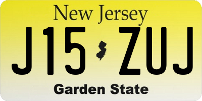 NJ license plate J15ZUJ