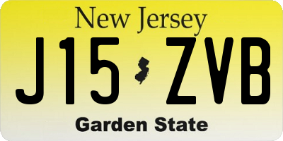 NJ license plate J15ZVB