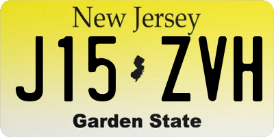 NJ license plate J15ZVH
