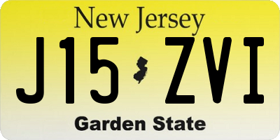 NJ license plate J15ZVI
