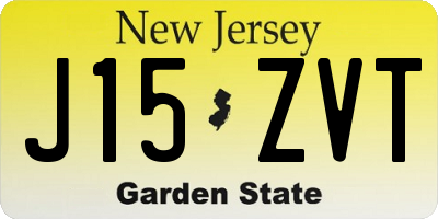 NJ license plate J15ZVT