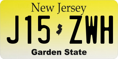 NJ license plate J15ZWH