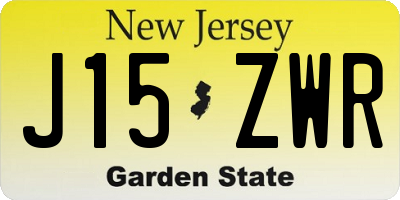 NJ license plate J15ZWR