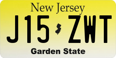 NJ license plate J15ZWT