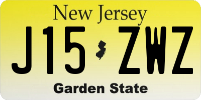 NJ license plate J15ZWZ