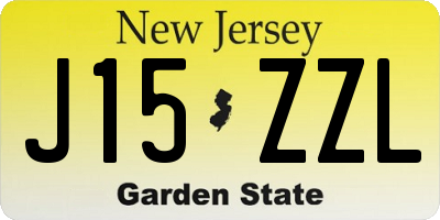 NJ license plate J15ZZL