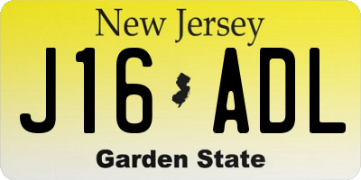 NJ license plate J16ADL