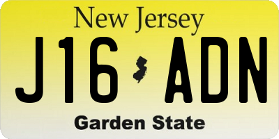 NJ license plate J16ADN