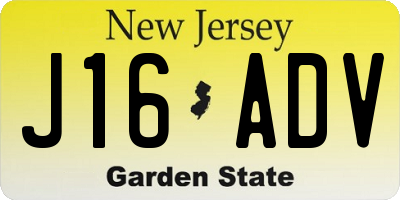 NJ license plate J16ADV