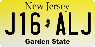 NJ license plate J16ALJ