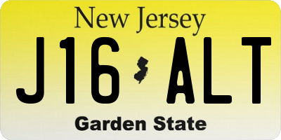 NJ license plate J16ALT