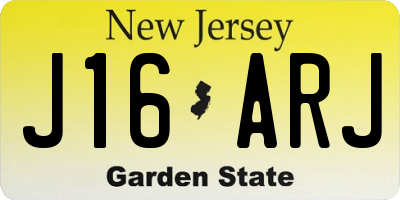 NJ license plate J16ARJ