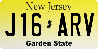 NJ license plate J16ARV