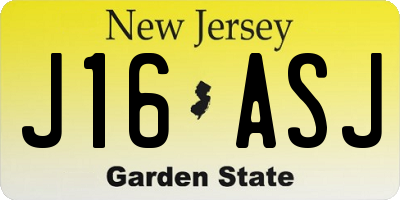 NJ license plate J16ASJ