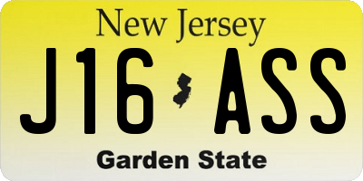 NJ license plate J16ASS