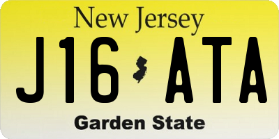 NJ license plate J16ATA