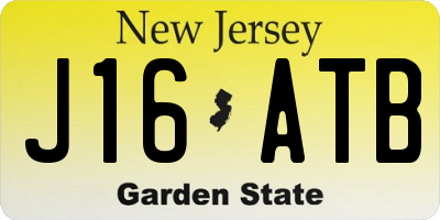 NJ license plate J16ATB