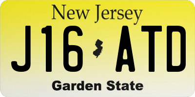 NJ license plate J16ATD