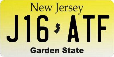 NJ license plate J16ATF