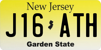 NJ license plate J16ATH