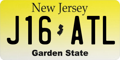 NJ license plate J16ATL