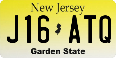 NJ license plate J16ATQ