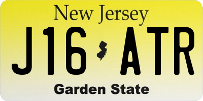 NJ license plate J16ATR