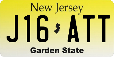 NJ license plate J16ATT