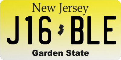 NJ license plate J16BLE
