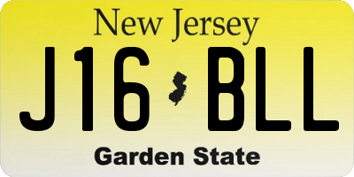NJ license plate J16BLL