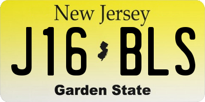 NJ license plate J16BLS