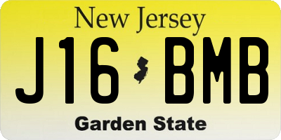 NJ license plate J16BMB
