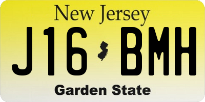 NJ license plate J16BMH