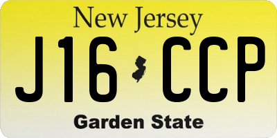 NJ license plate J16CCP