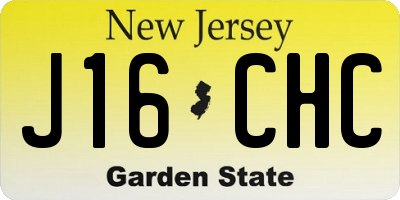 NJ license plate J16CHC