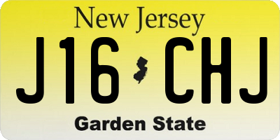 NJ license plate J16CHJ