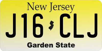 NJ license plate J16CLJ