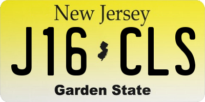 NJ license plate J16CLS